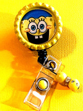 SpongeBob SquarePants 1 Id badge holder retractable alligator clip
