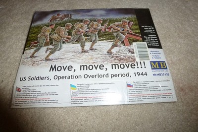 US SOLDIERS, OPERATION OVERLORD PERIOD ''Move Move!'' 1/35 MASTER BOX 35130 Sealed