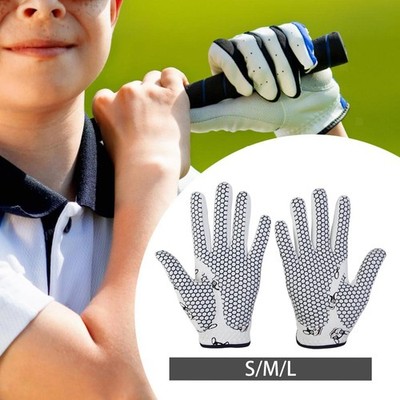 2Pcs Golf Handschuh für Kinder Komfortable PU Mesh Flexible Vielseitig Hund