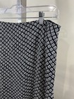 Worthington Women’s 16 Large Navy and White Geometric Print Skirt Lined Slit — photo 6