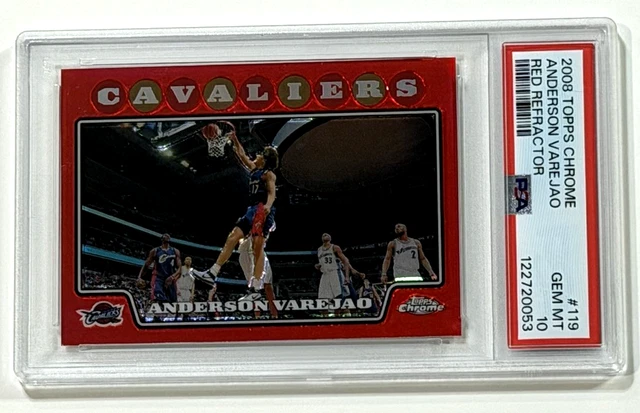 2008 Topps Chrome Anderson Varejao Red Refractor /5 Gem Mint PSA 10