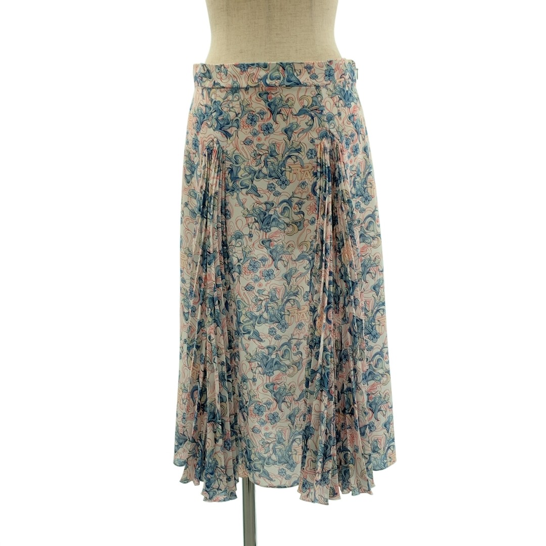 PRADA 2017 Pleated Contrast Total Pattern Long Sk… - image 1