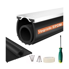 Garage Door Seals Bottom Rubber &ndash; 8FT EPDM Weatherproof Seal wi... FAST US