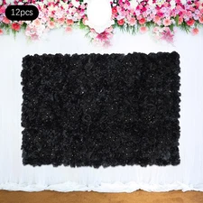 12 Pcs Flower Wall Panel, Artificial Flower Backdrop, Flower Panels For Backdrop
