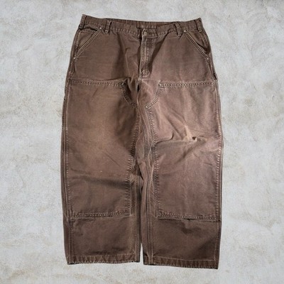 Vintage Carhartt Double Knee Pants Mens 42x30 Brown B136 DKB Carpenter Baggy Y2K