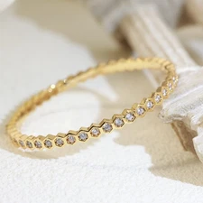 Chaumet Bee My Love Bracelet Gold Tone Honeycomb Design Luxury Jewelry