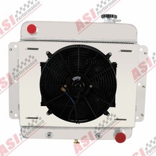3 Rows Aluminum Radiatorshroud Fan Thermostat For 62-67 Chevy Ii Nova V8 3 Rows Aluminum Radiatorshroud Fan Thermostat For 62-67 Chevy Ii Nova V8
