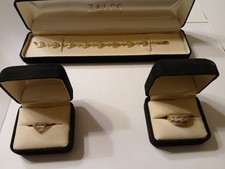 Zales 10k Yellow Gold Heart Bracelet + 2-10k ...