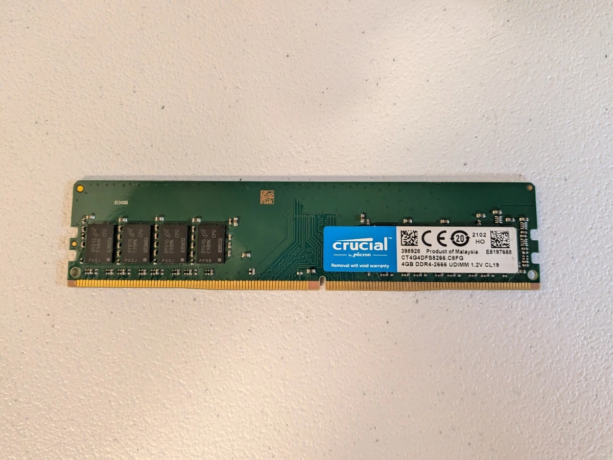 Crucial DDR4 SDRAM 4 GB Capacity per Module Memory (RAM) for sale