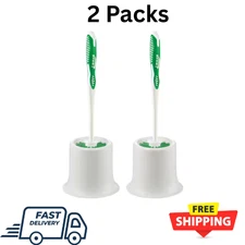 Libman Polypropylene Toilet Bowl Brush and Holder (2-Pack)