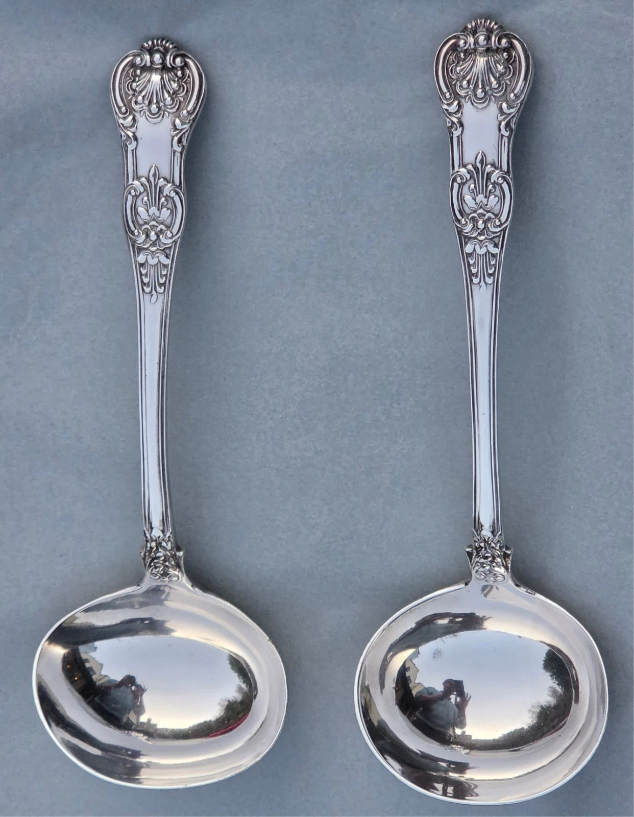 Pair William IV Solid Silver Oyster Back Sauce Ladles 1835 Jonathan Hayne 186g
Opens in a new window
