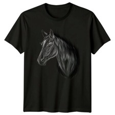 Horse Head Portrait Animals Mens T-Shirt Womens Tee Graphic Unisex Top