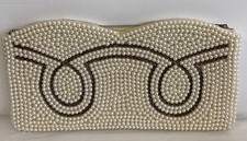 Vintage Beaded Pearl Bags By Susan Made In Japan Bag -1950s -Coin Purse - Clutch