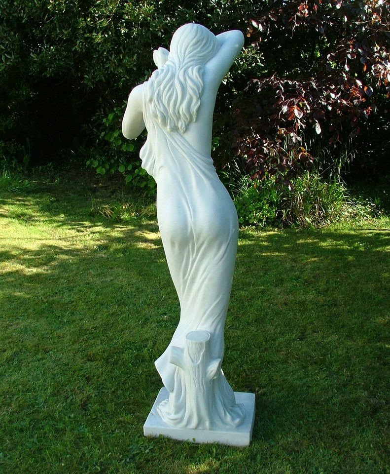 Shy Maiden 85cm Marble Resin Garden Statue eBay