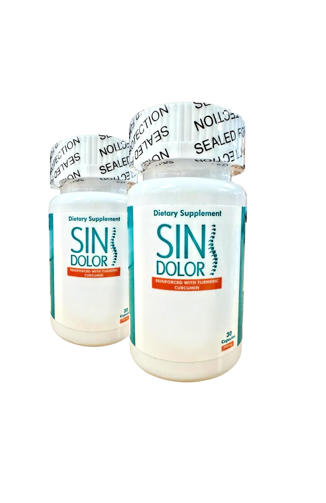 SIN DOLOR 2 BOTTLES 60 TABLETS  JOINT SUPPORT ANTIRHEUMATIC ANTIINFLAMMATORY