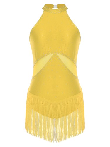 Damen Latein Tanz Kostüm Quaste Body Cha-Cha Tanzaufführung Kostüm - Bild 55 von 82