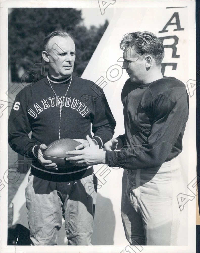 1941 Dartmouth College Football Hall of Fame Coach McLaughry & Son Press Photo - 画像1/2
