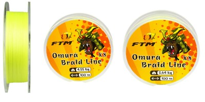 FTM Omura Braid Line Schnur 100m 8fach geflochten 2 Optionen Fishing Tackle Max