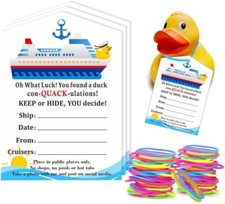 Carnival Rubber Duck Tags 2.5 X 3.5 Inch Multicolor Personalized Tags 50 Pack