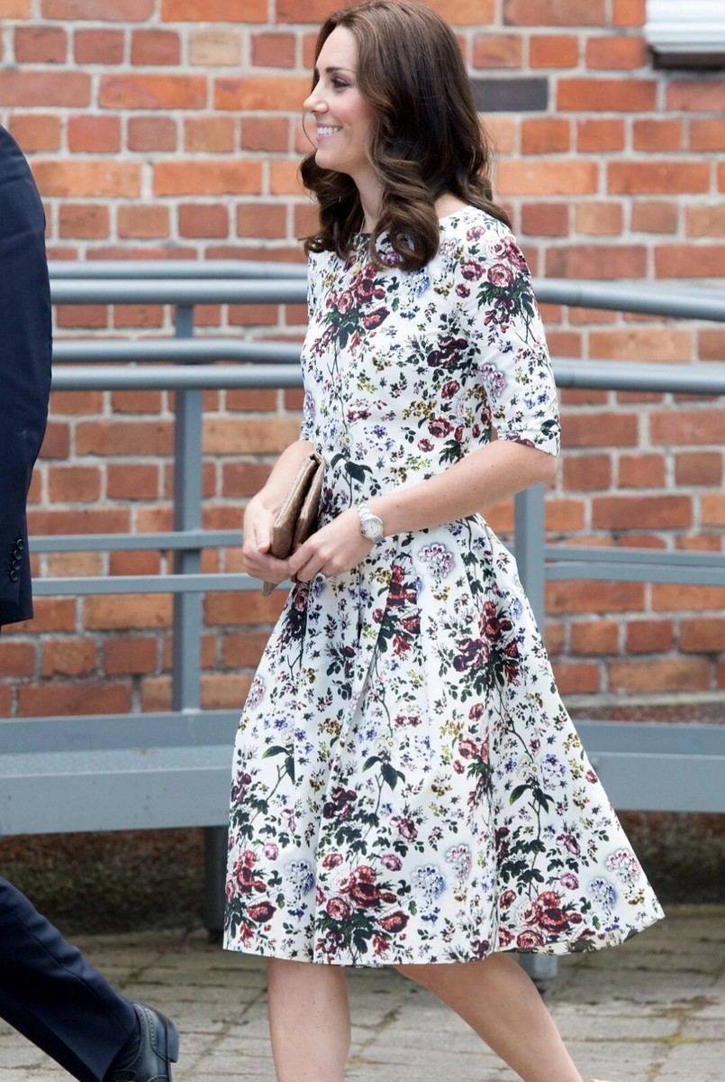 ワンピース rosemuse Pleats floral print dress gray floral