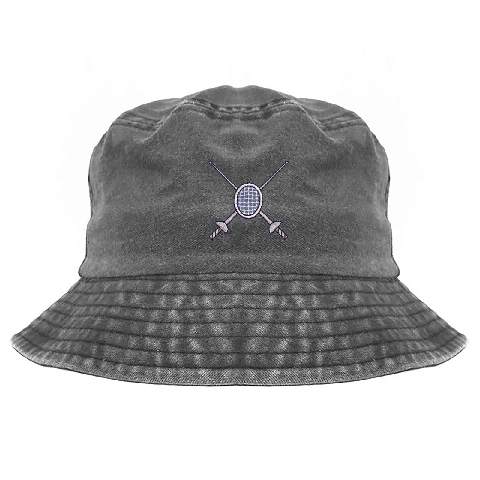 Sports fencing embroidered bucket hat, custom bucket hat, hobby hat