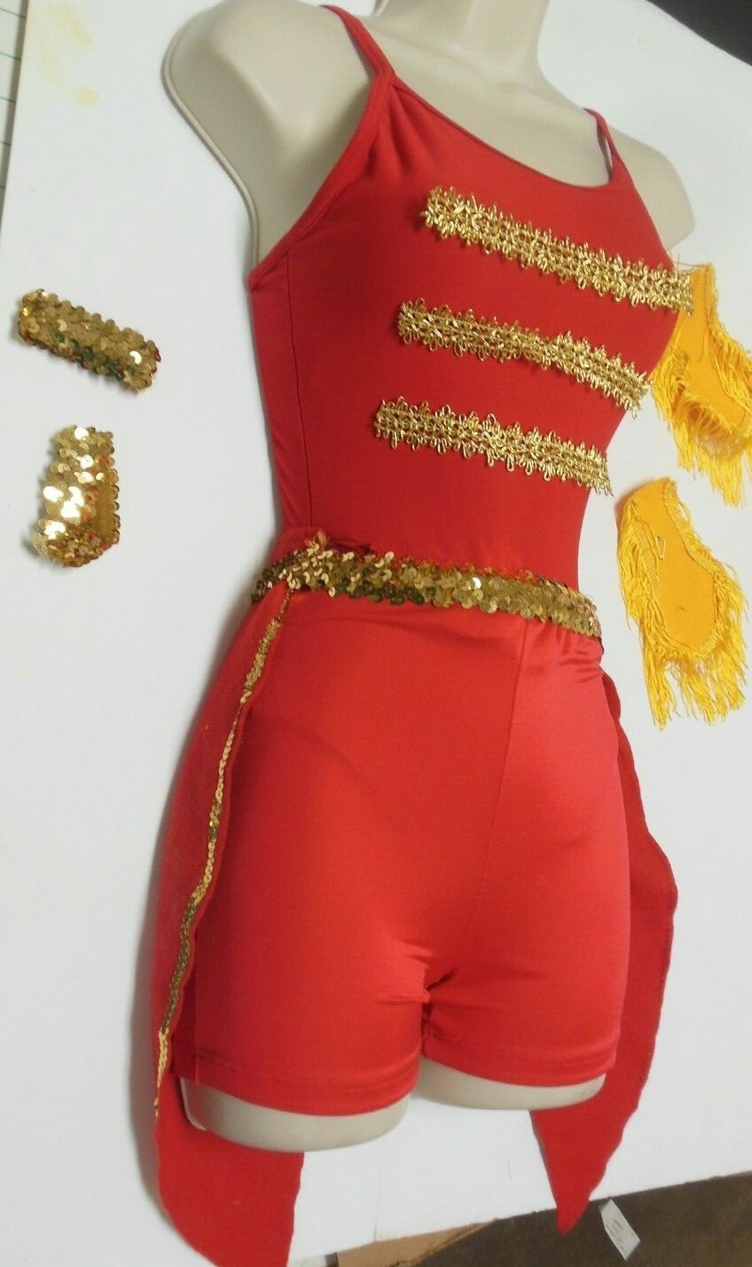 toy soldier dance costume nutcracker components no hat Small adult leotard