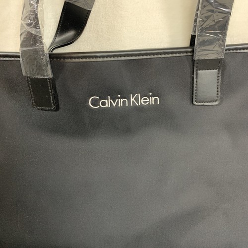 Calvin Klein Cosmetics Logo Large Black Tote Shopper Shopping Bag Handbag NEW - Picture 6 of 13