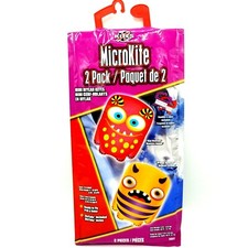 Microkite Mini Mylar Kites Two In Pack X Kites Red And Orange Monsters NEW