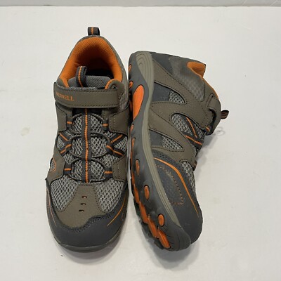Merrell Trail Chaser Hiking Shoe Brown Orange MY57109 Boys Sz 7 Women 8.5 38 eu