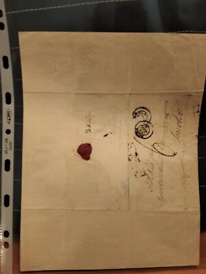 61) Papal State, 23-12-1854, Rome/Imola. Noble Letter. Text.