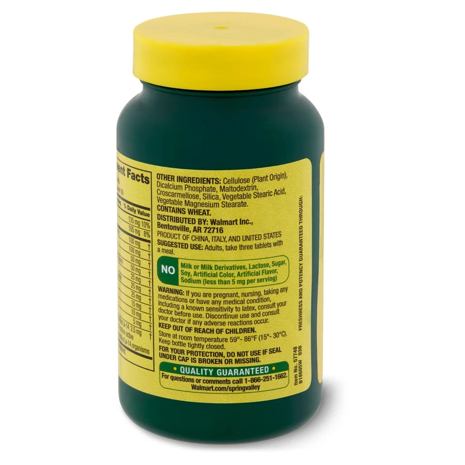 Tabletas de fórmula digestiva multienzimática probiótica Spring Valley 200 unidades TikTok Foto 3 de 4