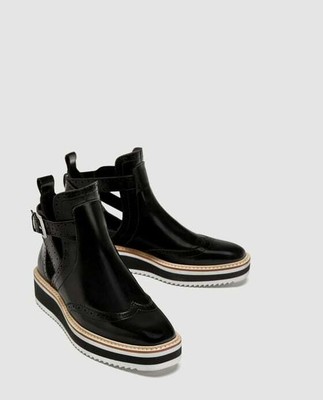 cut out flat ankle boots