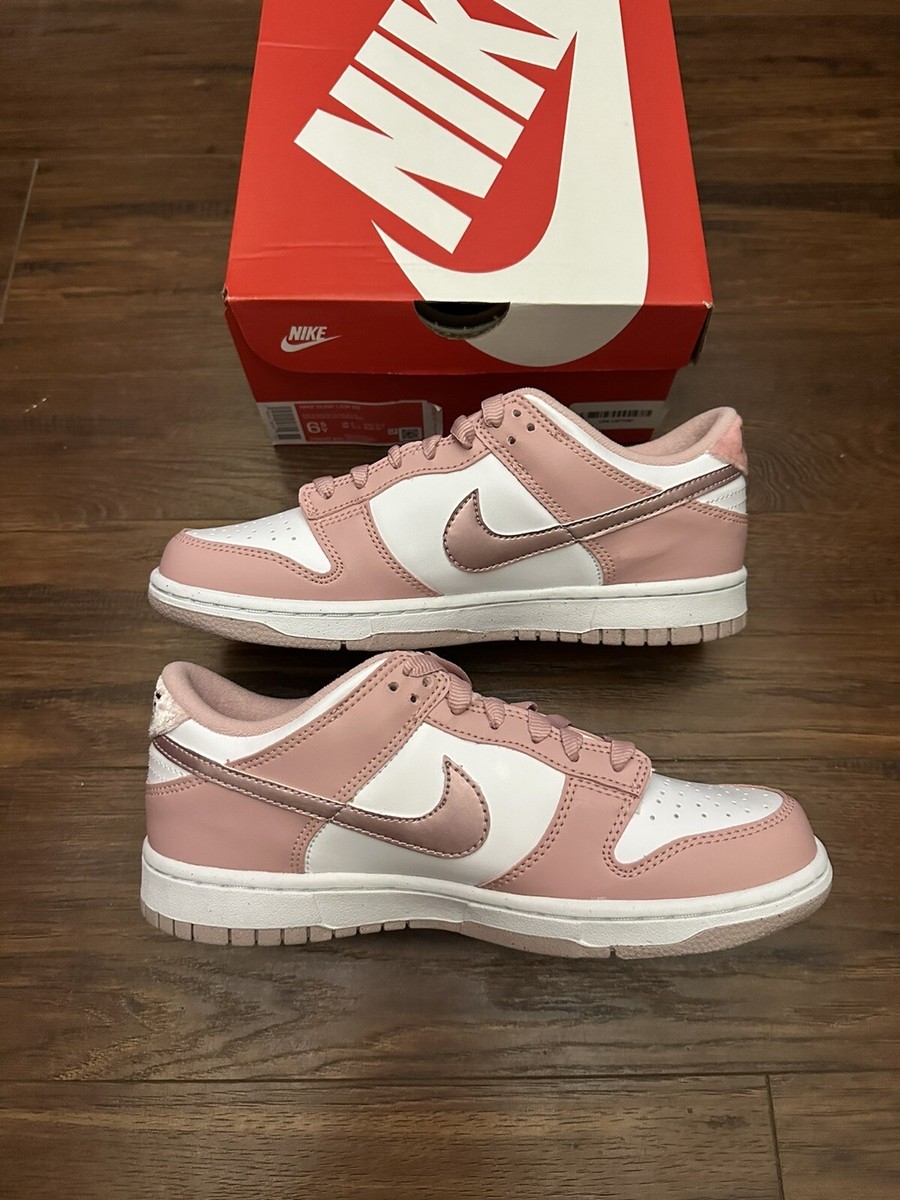 Nike Dunk Low Pink Velvet Glaze White Shoes DO6485-600 (GS