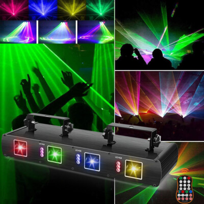 U`King RGB Laser Projektor Bühnenlicht DMX Effekt Sound Aktiv Disco DJ Party Bar