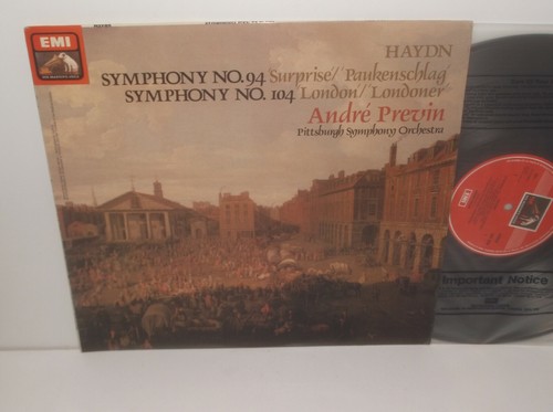 ASD 3839 Haydn Symphony No.94 Surprise Symphony No.104 London Pittsburgh Previn