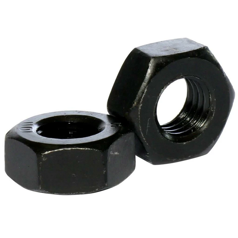 BOLT BASE M5 M6 M8 M10 M12 HIGH TENSILE SELF COLOUR BLACK HEX FULL NUTS GRADE 10 DIN 934