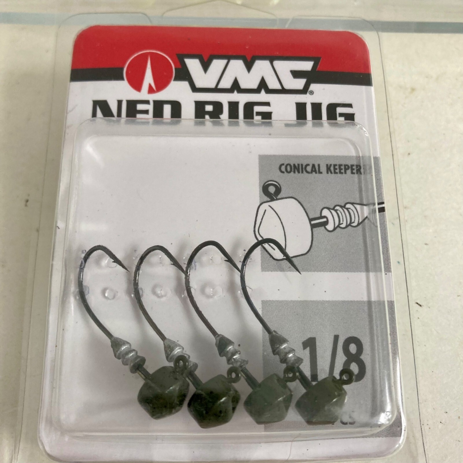 Lot 4 Packs VMC Ned Rig Jigs, 16 TOTAL JIGS! 1/8 oz Chartreuse & Green ...