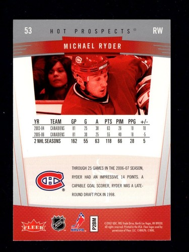 2006-07 Fleer Hot Prospects Base Hockey Cards You Pick #1 - 100 - Picture 103 of 189