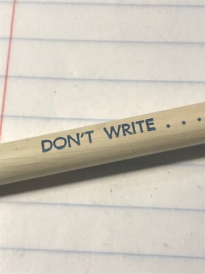 Just Call And Say  HEY CULLIGAN MAN  Vintage Two Ended Eraser Wood Pencil