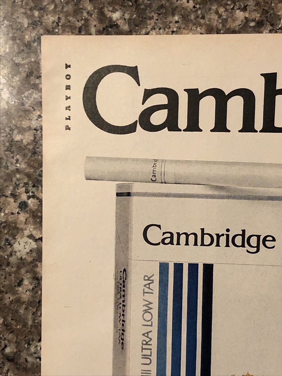 PRINT AD 1980 Cambridge Ultra Low Tar Cigarettes Soft Pack