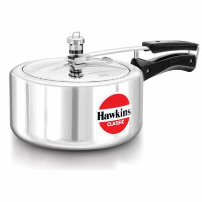 Hawkins Classic Pressure Cooker, 3 Litre, Silver (CL3T)