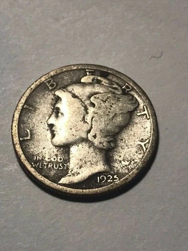 1925 Mercury Silver Dime VG+ #14192