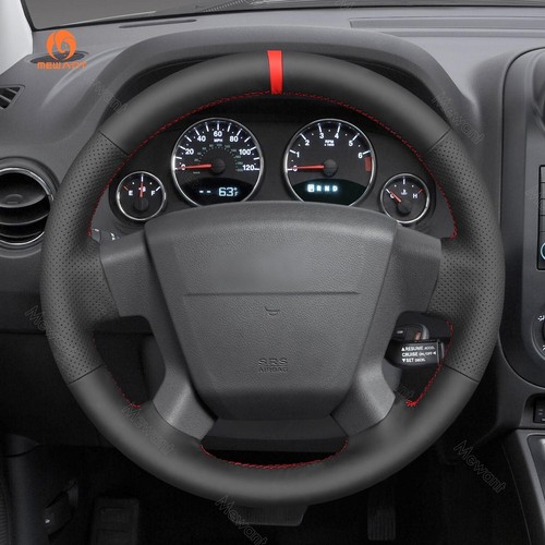 Envoltura de volante de cuero PU para Jeep Compass I (MK49) 2007-2010 Patriot - Imagen 3 de 8