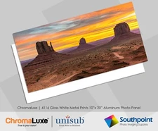ChromaLuxe 4116 Gloss White Metal Prints 10x20” Aluminum Photo Panel Case Qty:10