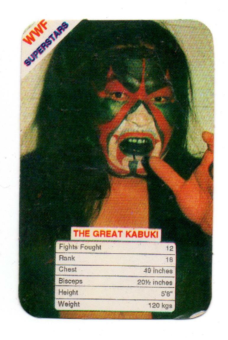Great Kabuki WWF Trump Games Playing Trading Card Wrestler Pro Wrestling WWE