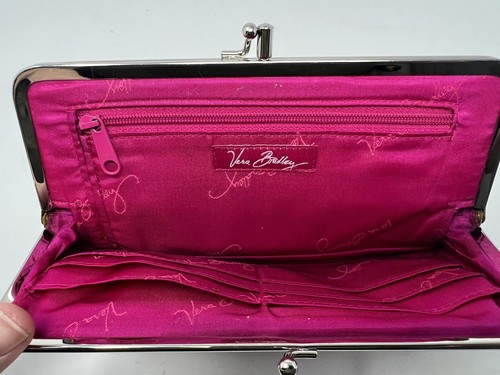 Vera Bradley Very Berry Paisley (Fall 2010) Kisslock Wallet Clutch Retired - Picture 5 of 7