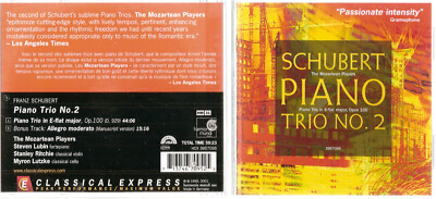 Schubert: Piano Trio No. 2 (CD, Aug-2001, Classical Express) #1120IX