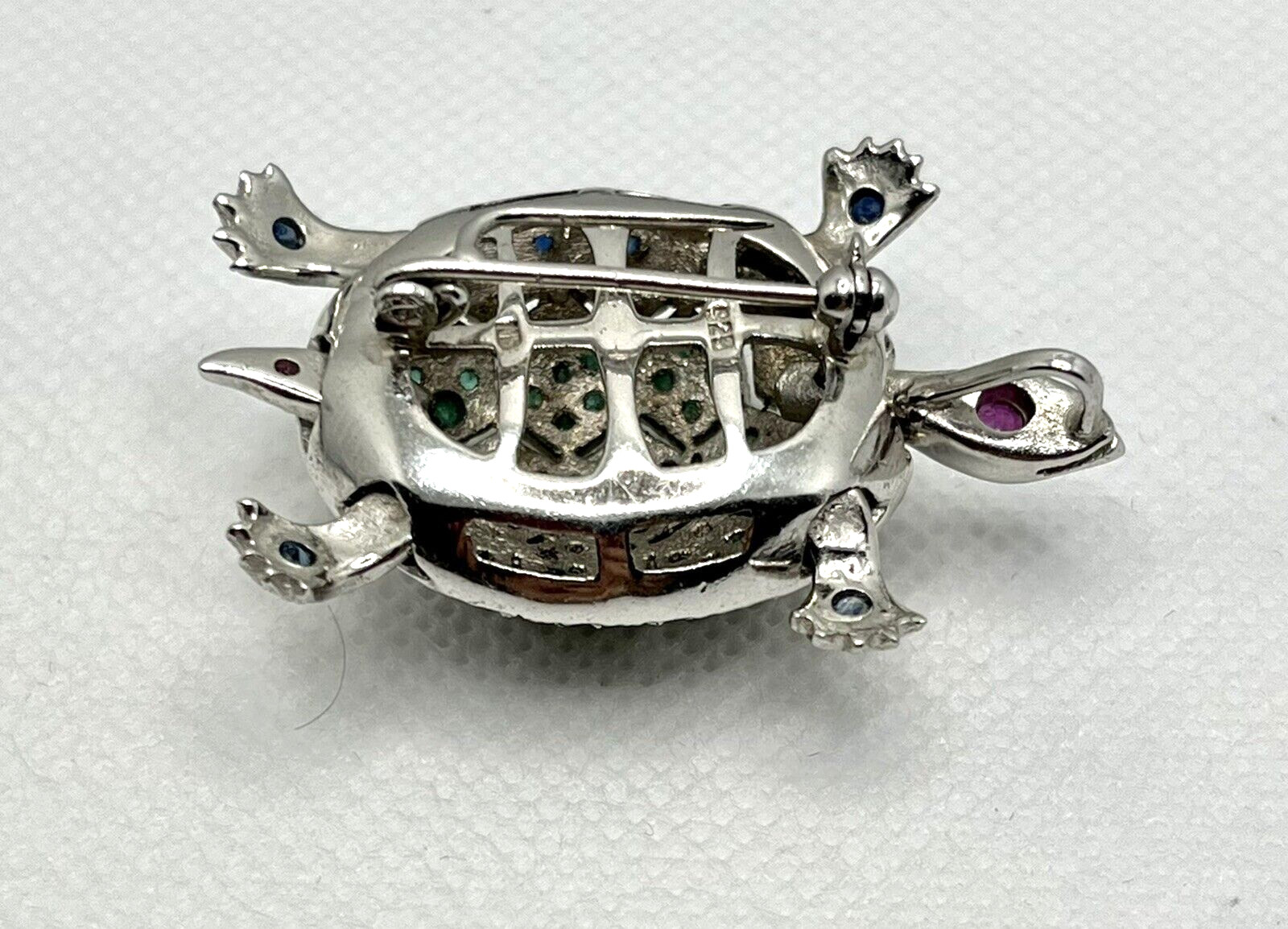 ND Signed 925 Sterling Silver Ruby Emerald Sapphi… - image 7