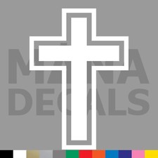 Cross Vinyl Die Cut Decal Sticker - Christian Jesus Christ Religious God Church
