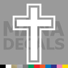 Cross Vinyl Die Cut Decal Sticker - Christian Jesus Christ Religious God Church